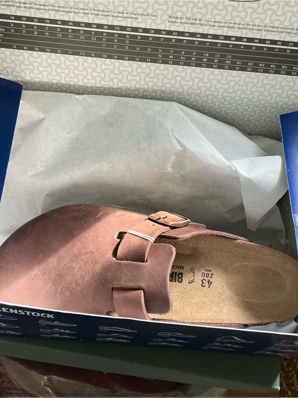 Birkenstocks Unisex Boston with Habana Oil size 43